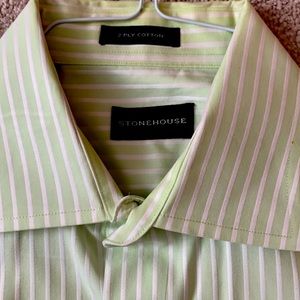 Mens collared cotton dress shirt, 17R